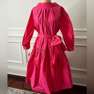 Teri Jon Pink Silk Tafetta Dress NWT